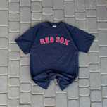 Granatowa koszulka Majestic Red Sox t-shirt vintage y2k