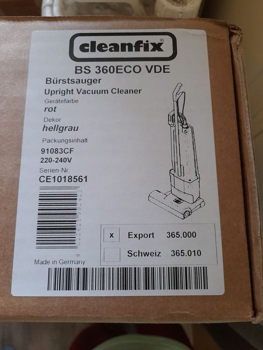 Професійний вертикальний пилосос Cleanfix BS 360 ECO VDE