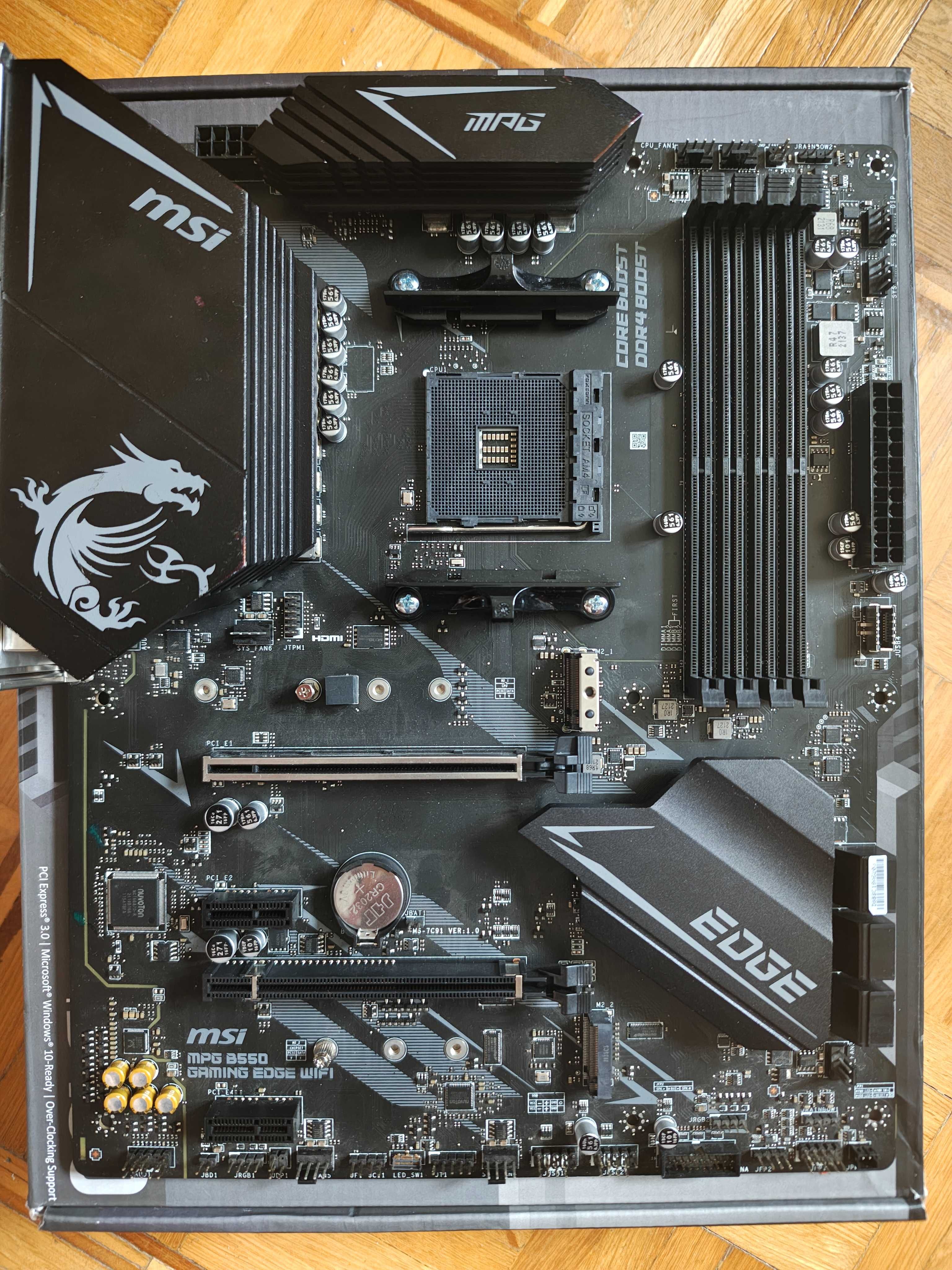 MSI MPG B550 GAMING EDGE WIFI + 2 anteny + 2 kable SATA + 2 śrubki M.2