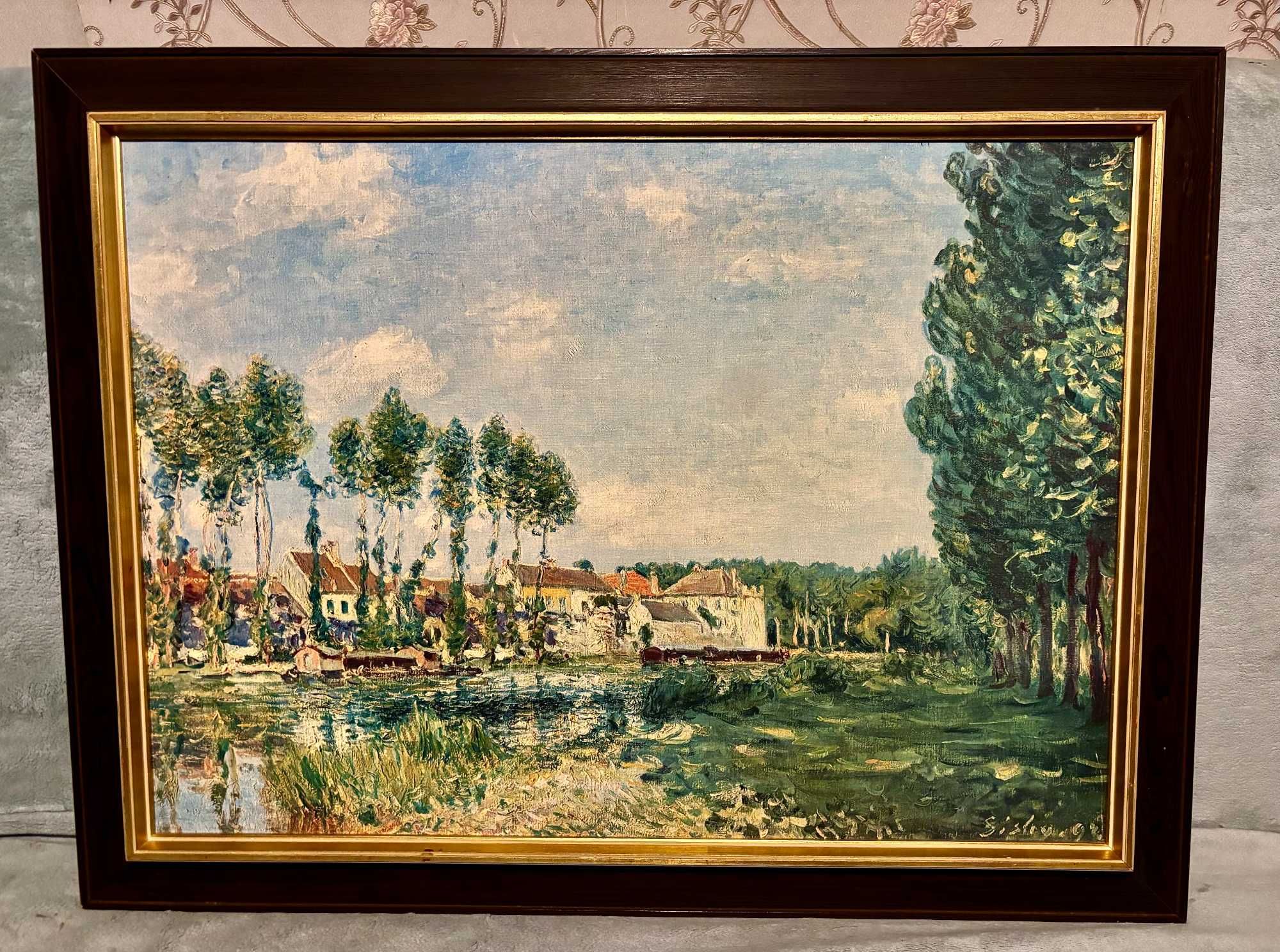 Obraz: A.Sisley, b. duża, numerowana reprodukcja na płótnie, 83x63