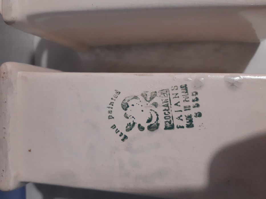 Szufladki fajansowe Włocławek Hand painted 4 sztuki