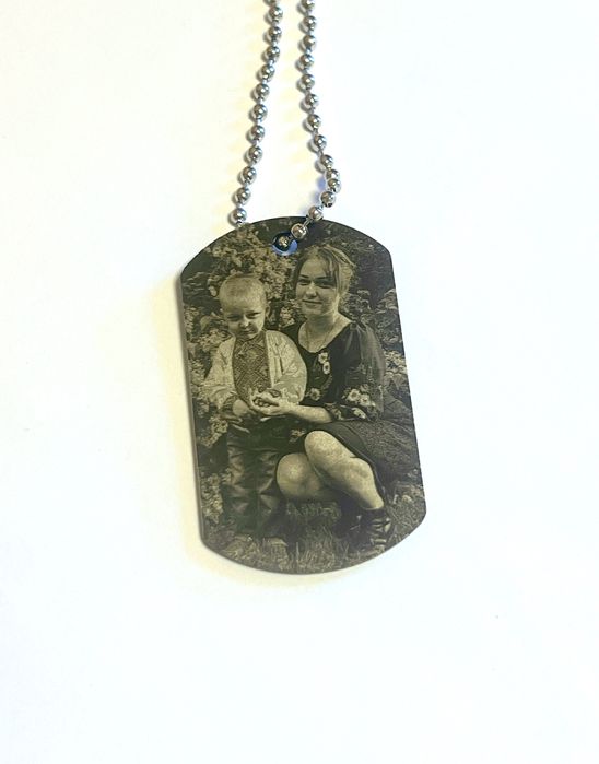 Жетон с фото. Жетон с гравировкой. Армейский жетон