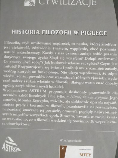 "Historia filozofii w pigułce" Monika Kierepko