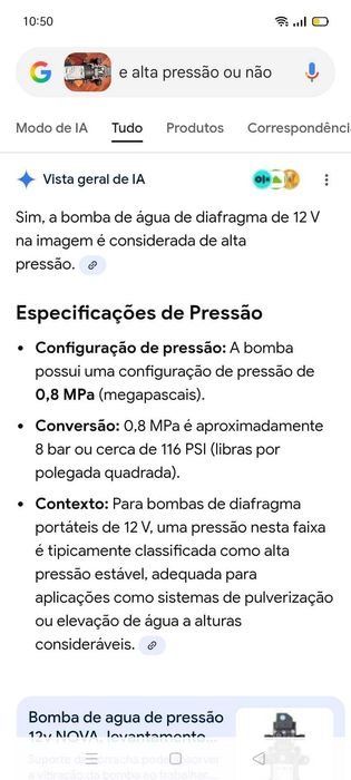 Bomba Alta pressão 63€. Oportunidades