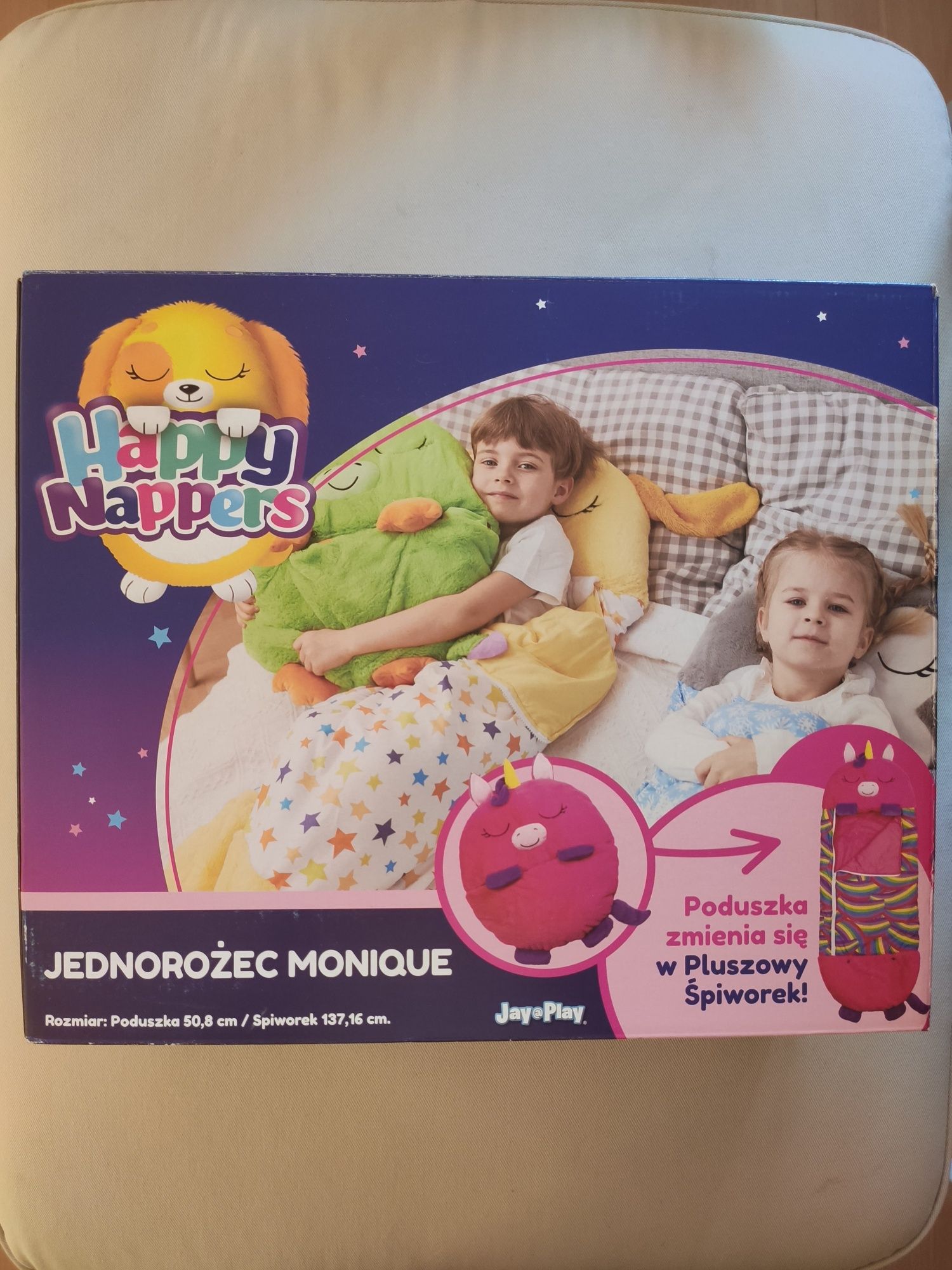 Nowy TM Toys Śpiworek Happy Nappers jednorożec