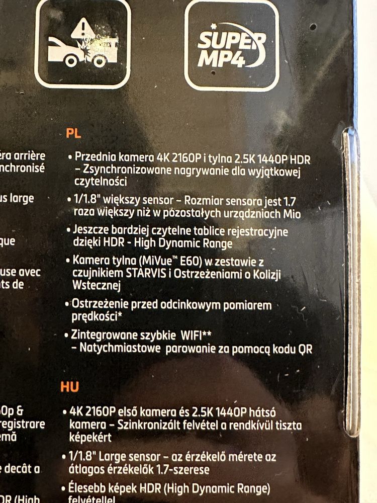Videorejestrator, kamera drogowa MiVue 955WD przód i tył