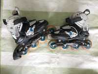 Patins em linha powerslide + capacete oxelo