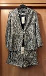 Nowy cekinowy srebrny komplet marynarka + spodenki Zara XL