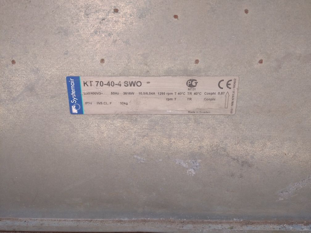 Вентилятор канальний Systemair KT 70-40-4 SWO