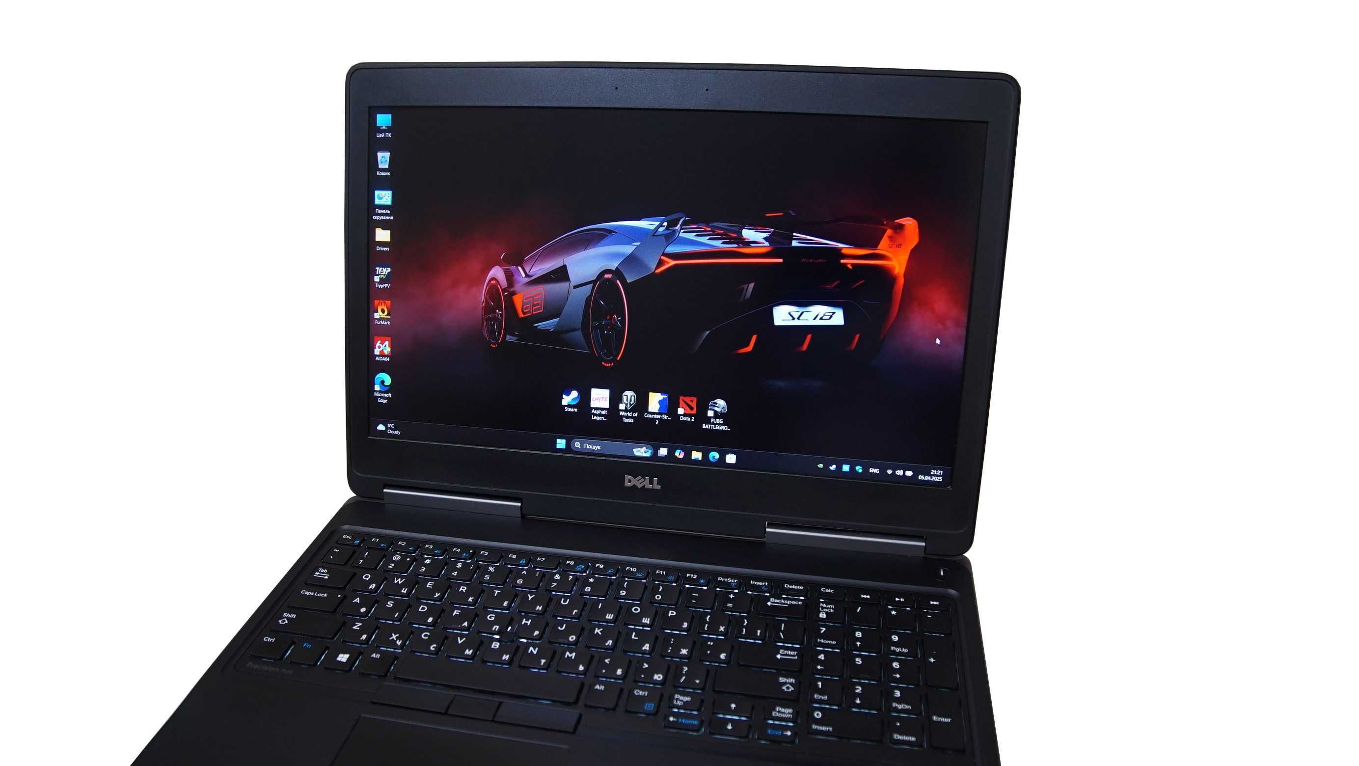 Ігровий Dell i7-7920\16gb\512gb ssd\nVidia quadro M2200\ FHD 15.6 IPS