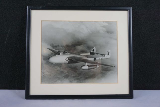 Stare zdjęcie samolot VAMPIRE Crown Copyright 1
