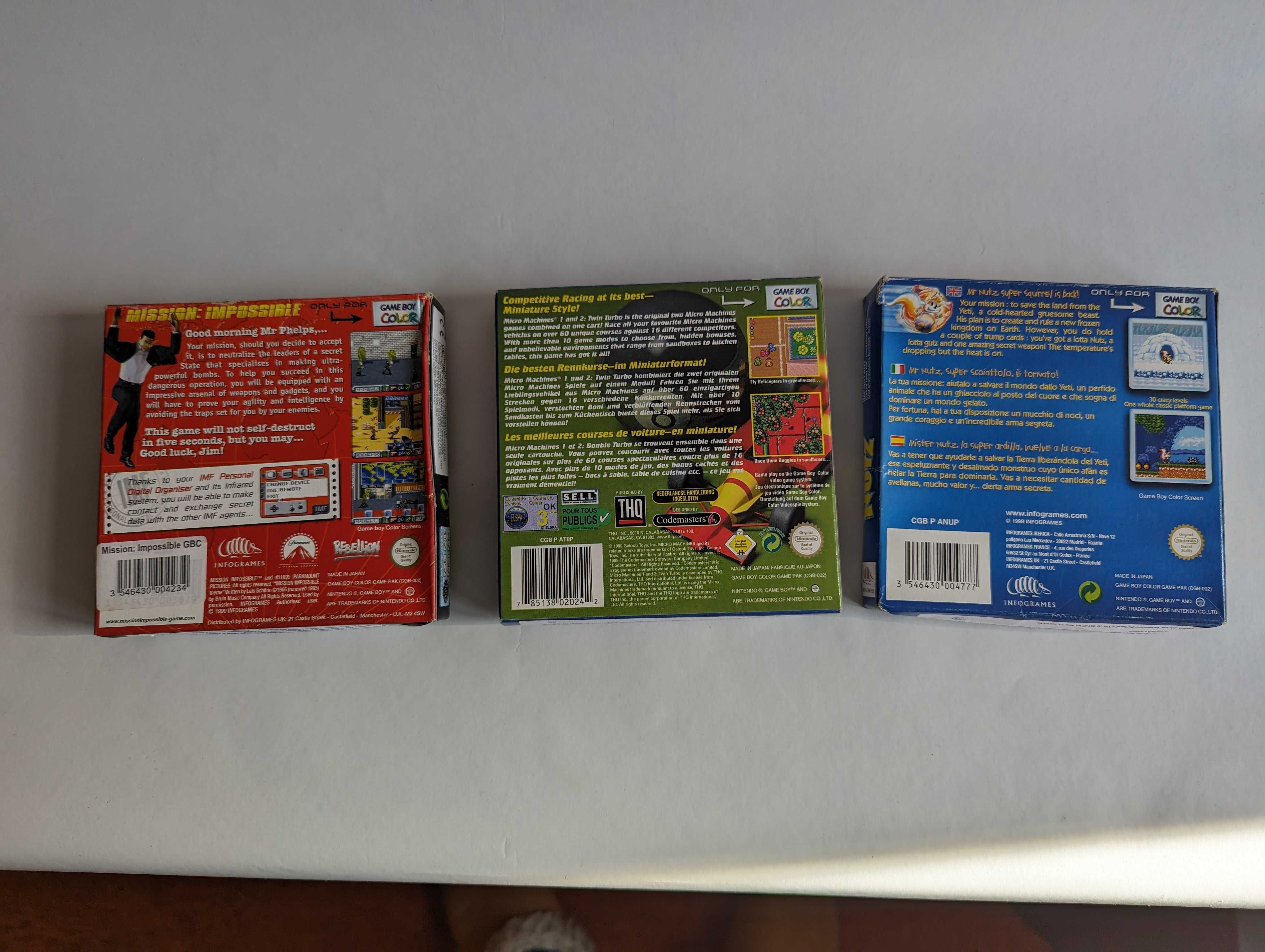 Caixas ORIGINAIS DE jogos Gameboy Color