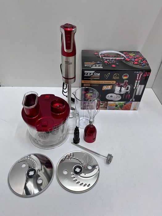 Многофункциональный блендер Zepline 7в1 1500Вт ZP-798 Красный