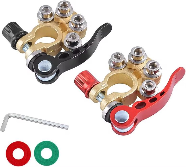 быстросъёмные клеммы аккумулятора (комплект 2-шт) латунные