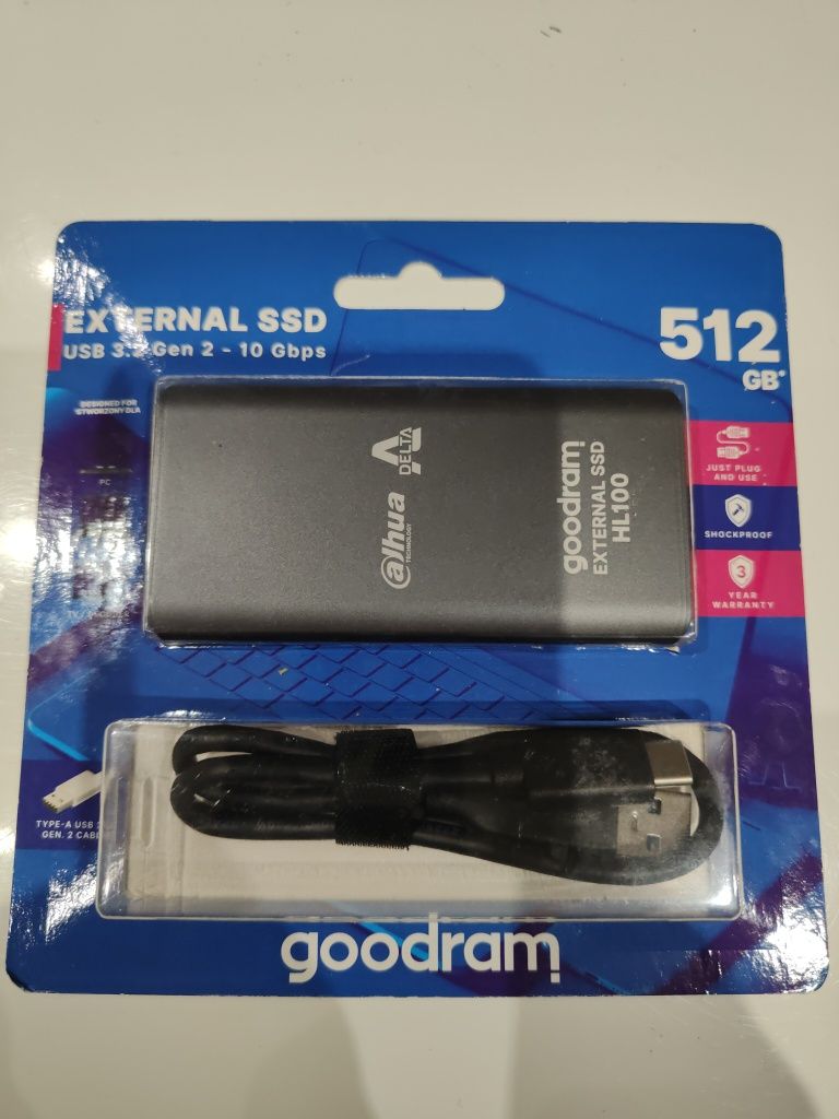 Dysk zewnętrzny Goodram SSD 512GB nowe