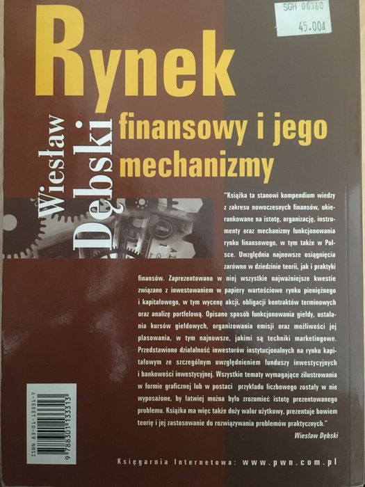 Książka „Rynek finansowy i jego mechanizmy”
