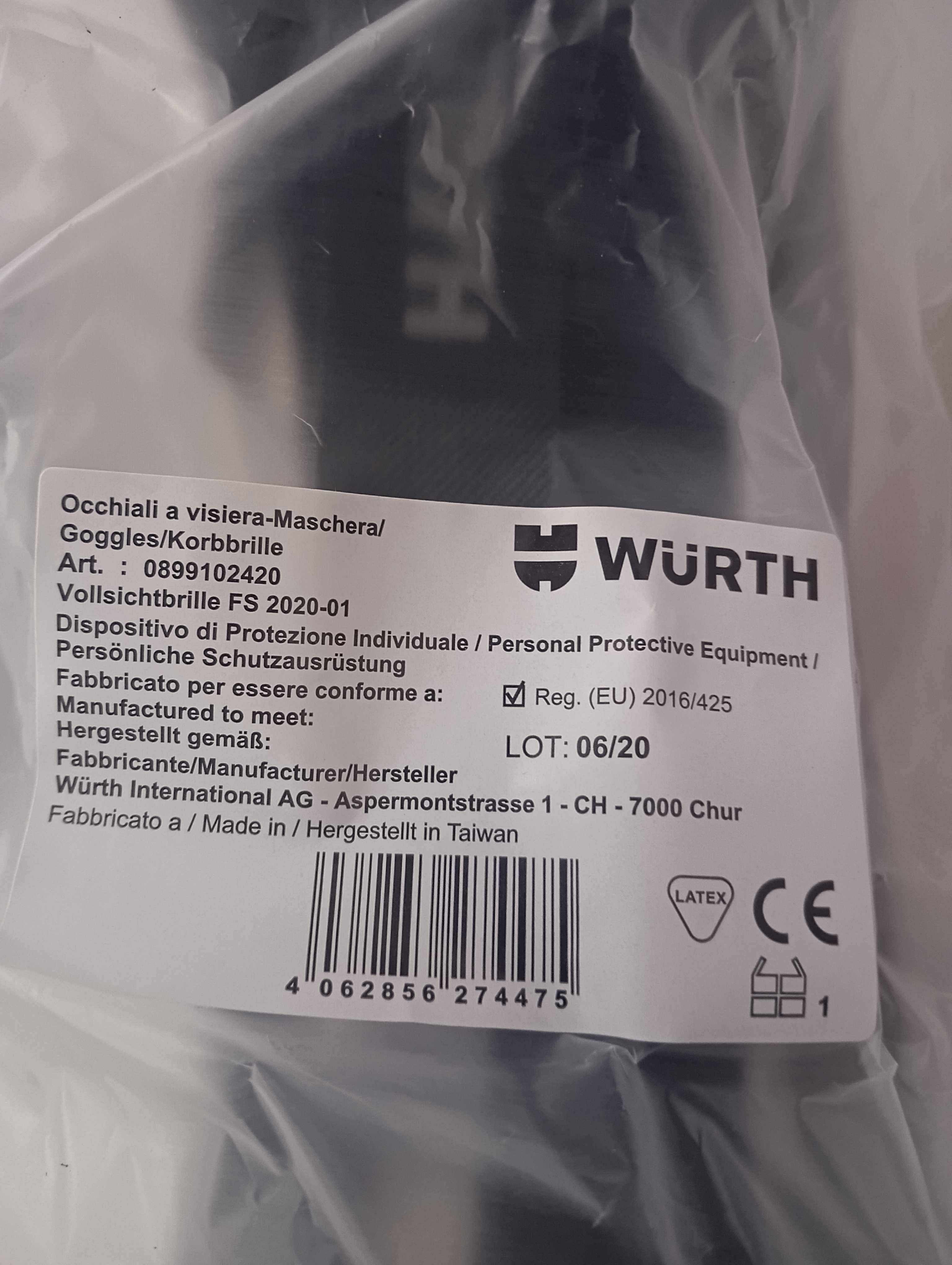 Okulary ochronne Gogle Wurth 2 modele