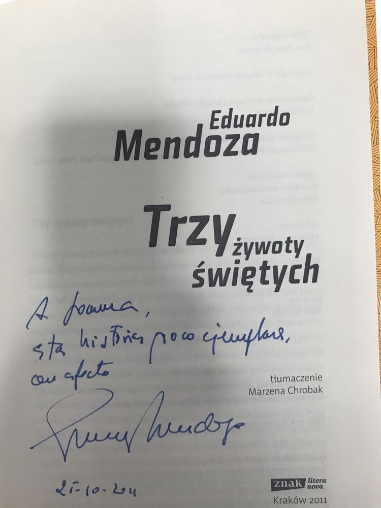 Eduardo Mendoza Trzy żywoty świętych