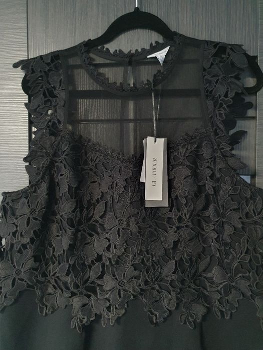 Sukienka czarna koronka rozm.46