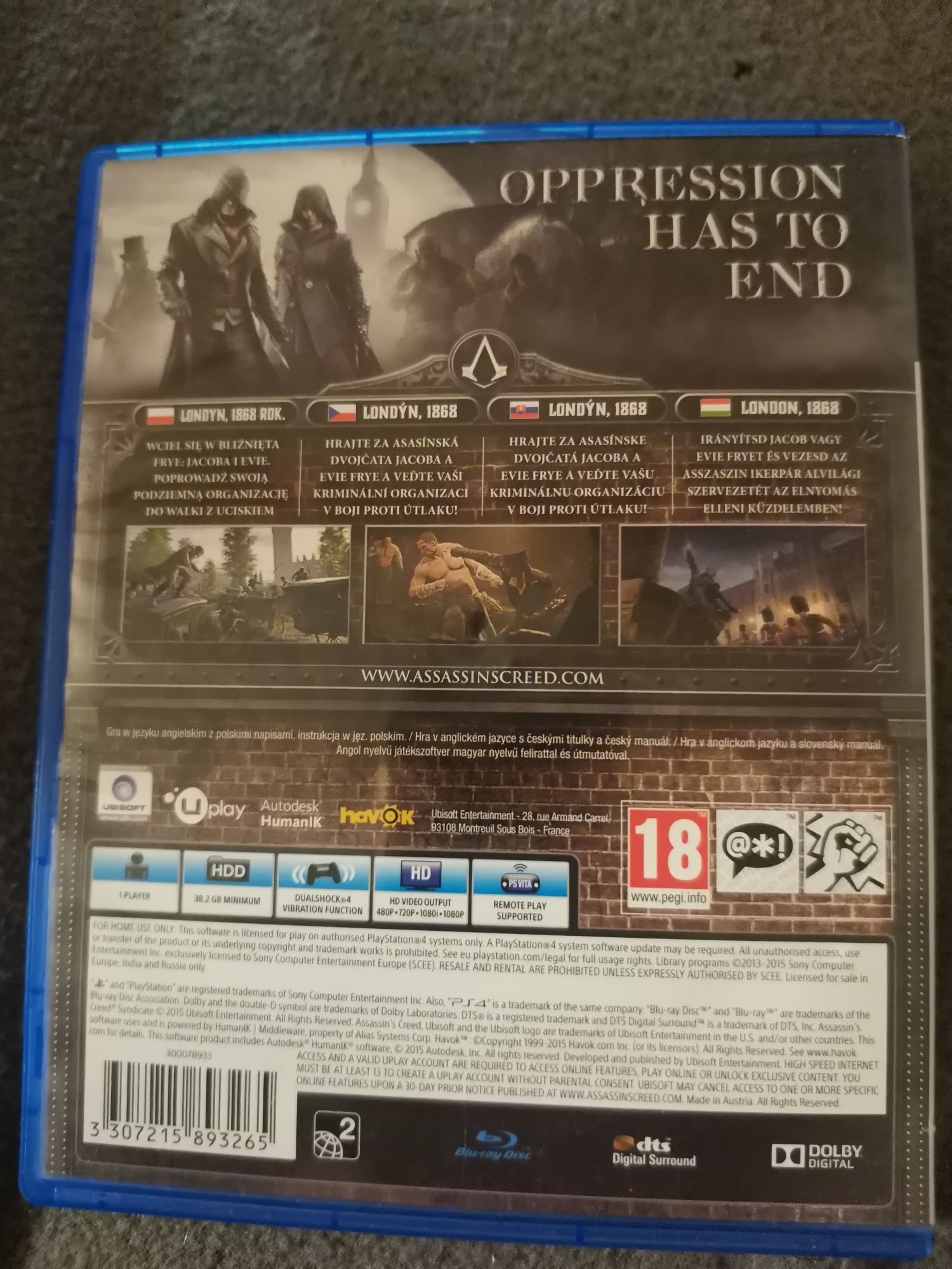 Assassin's Creed syndicate ps4 PlayStation 4 5