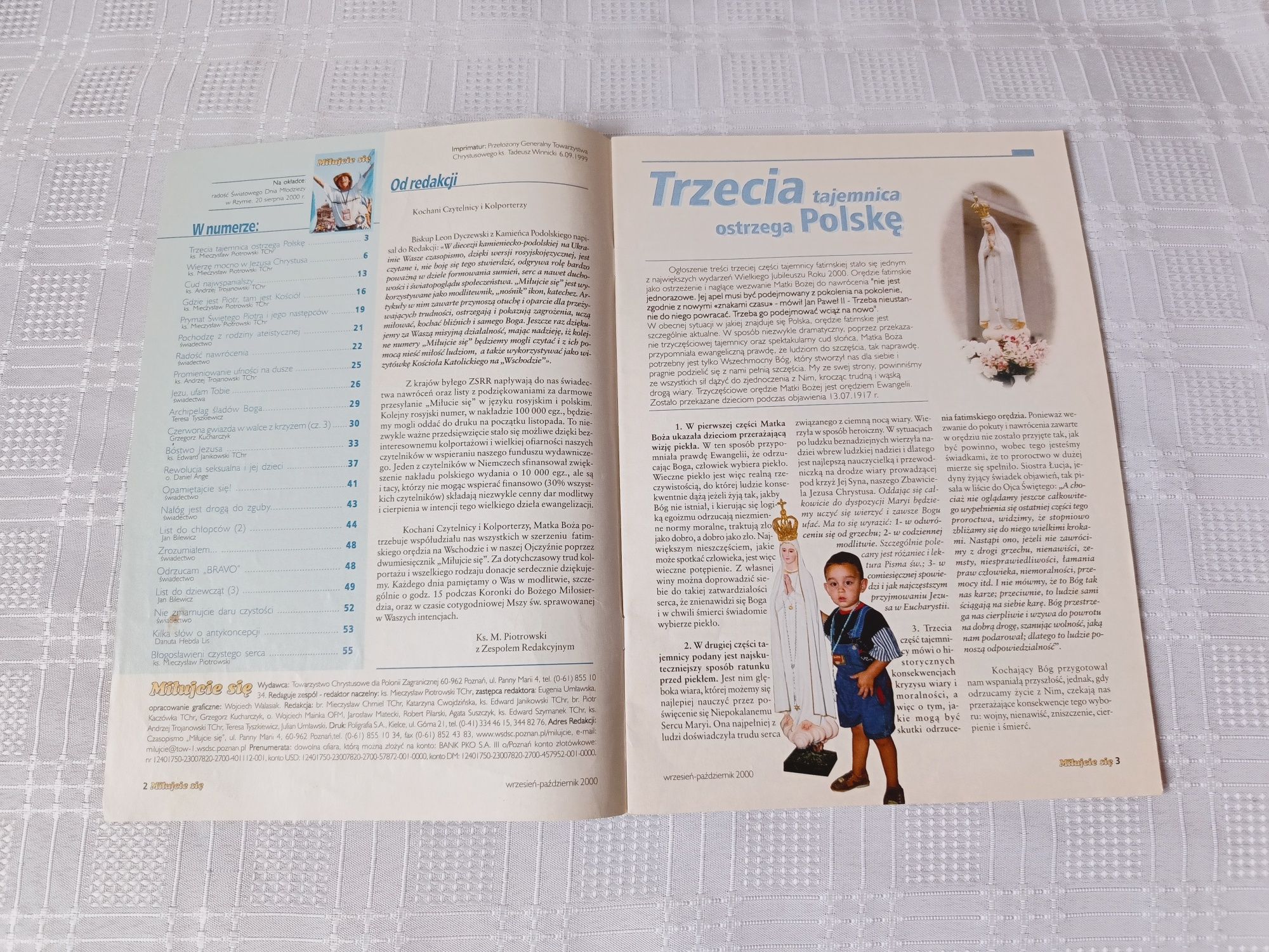 Czasopismo, Katolicki Dwumiesięcznik "Miłujcie się", rok 2000