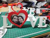 Moldura LOVE/AMOR com Foto e Cor personalizada