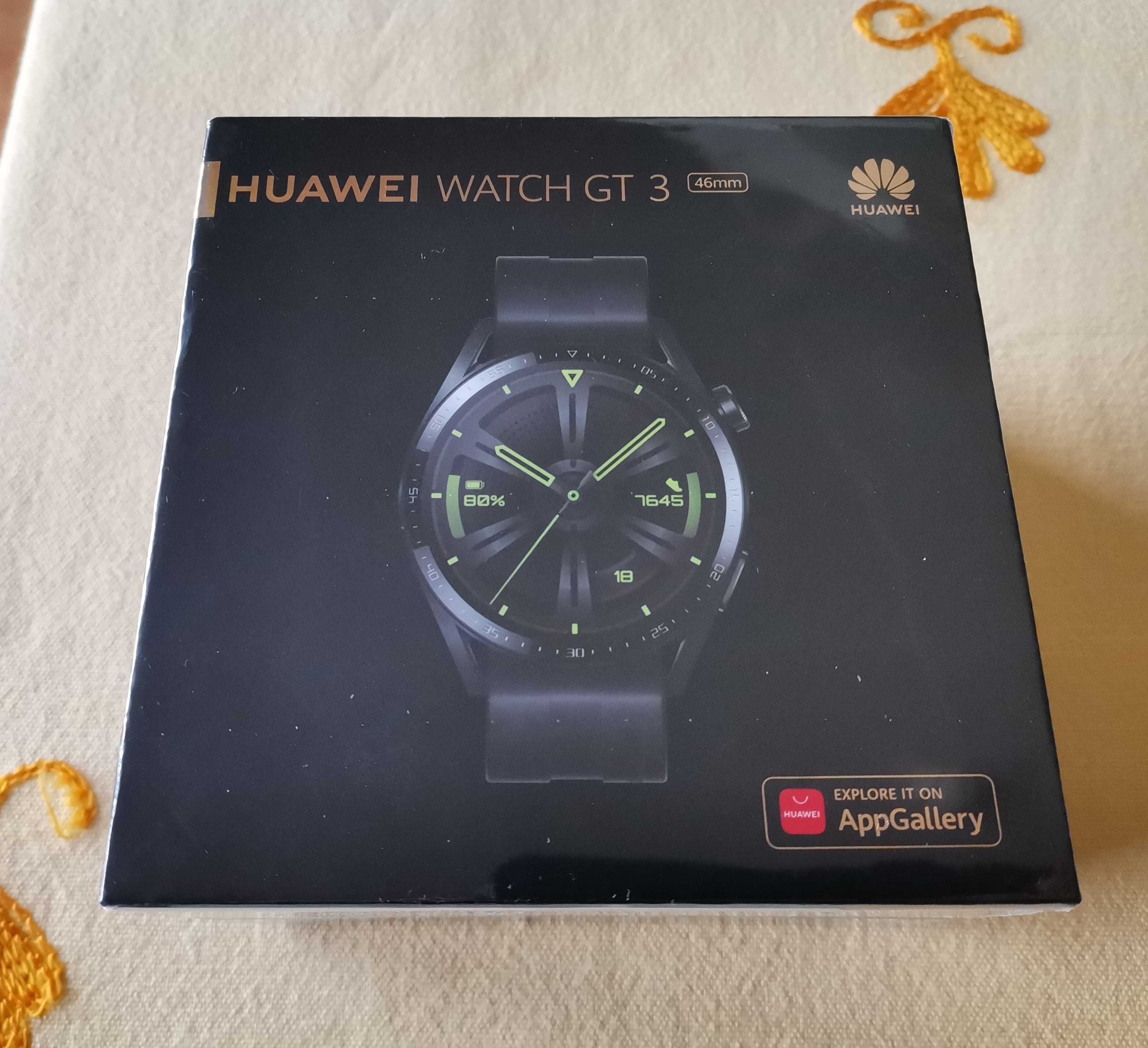 Relógio Huawei Watch GT3 46mm Black novo e selado