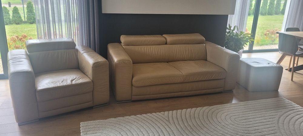 Skórzany zestaw wypoczynkowy