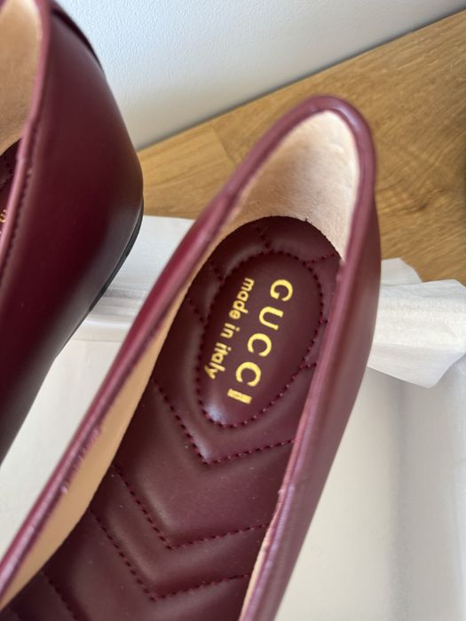 Балетки gucci бургунді гуччі 37(23,5),38(24),40(25),41(25,5) туфлі