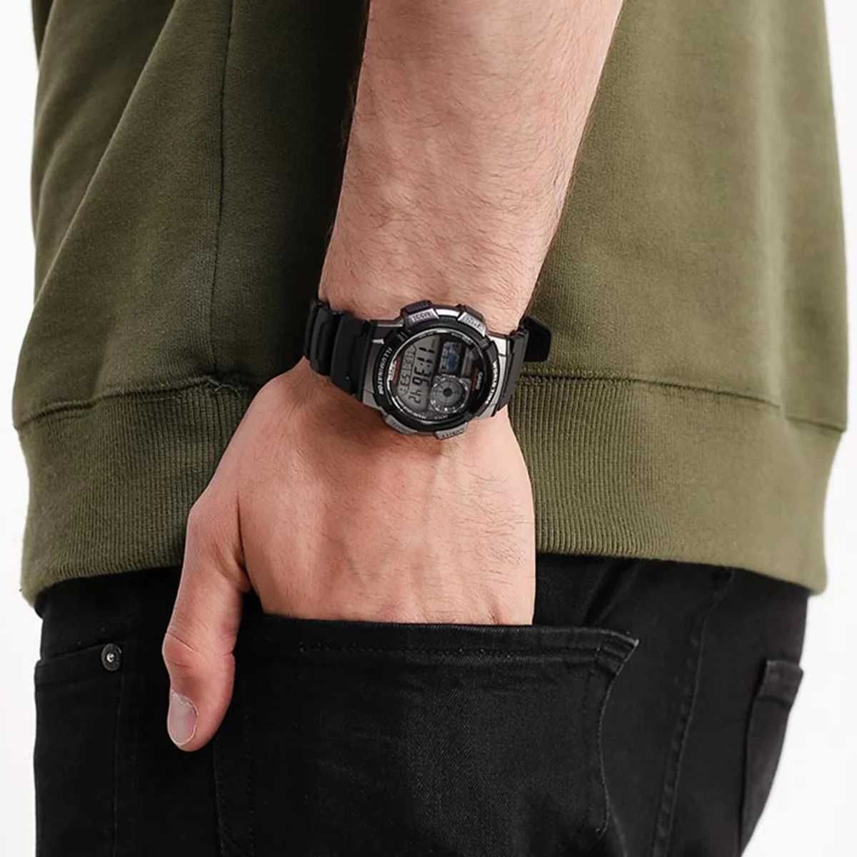 Zegarek męski Casio AE-1000W-1BV WORLD TIME + BOX