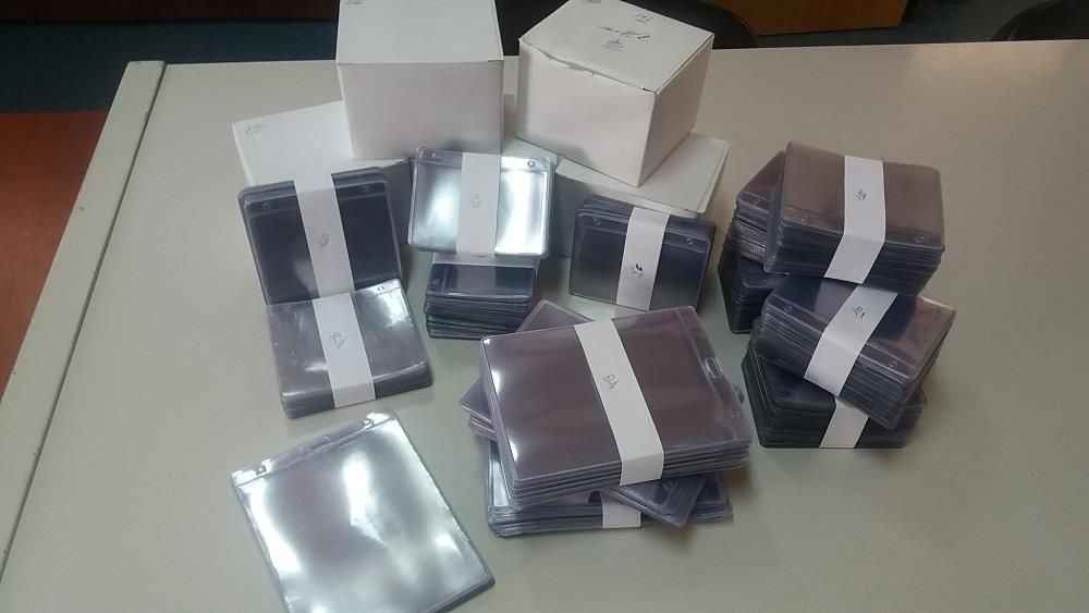 Bolsas PVC identificadoras, porta credenciais em pvc para eventos.