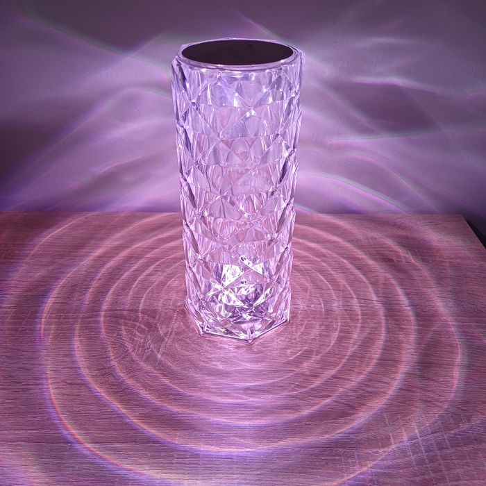 Lampka kryształowa rgbw pilot dotyk