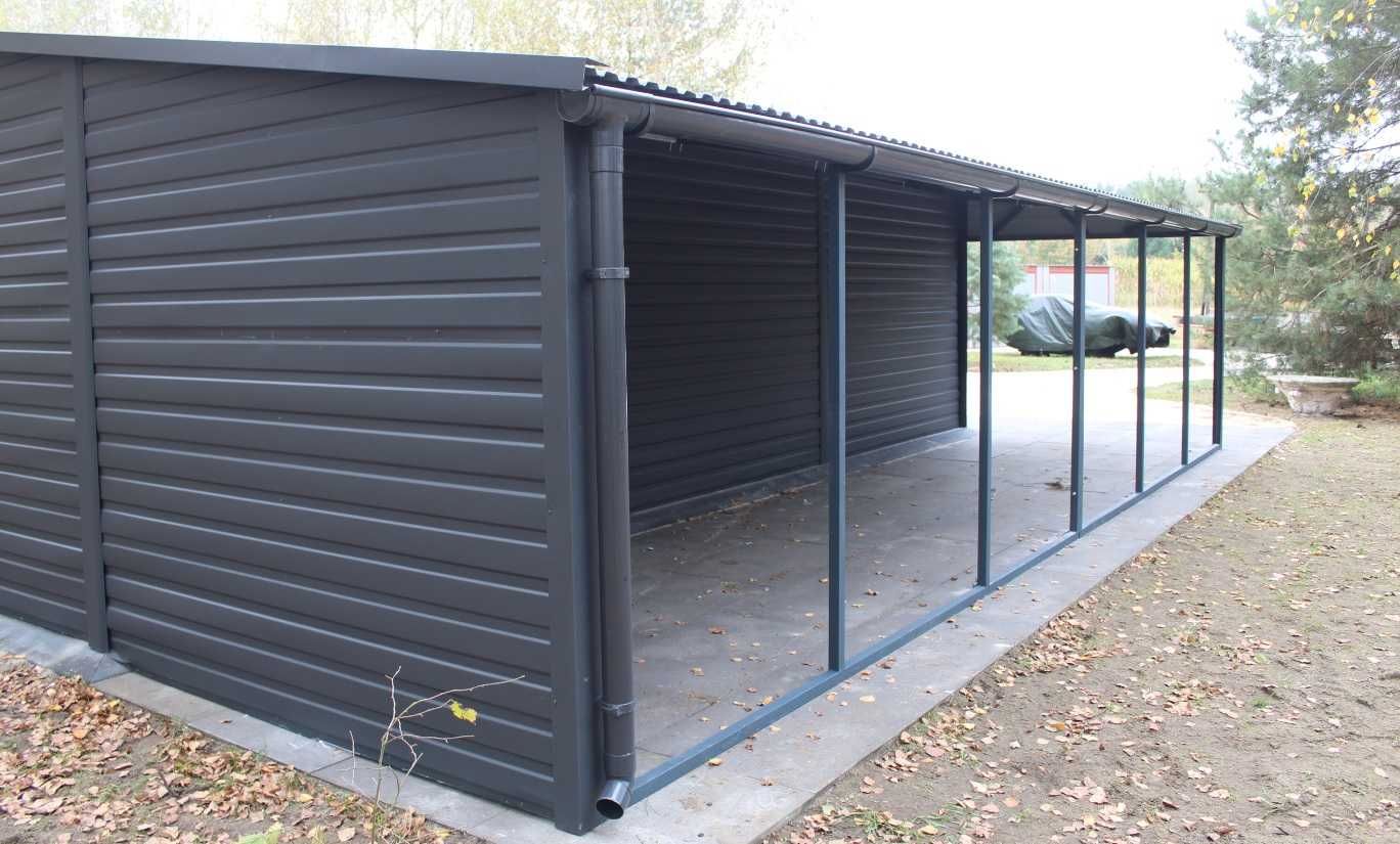 Hala rolnicza magazyn na maszyny wiata garaż blaszany 20x8m (dostawa)