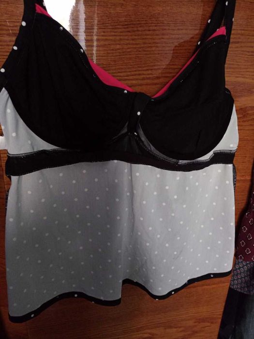 WIRE TANKINI - Бікіні-топ LASCANA в горошок синього кол.-р 52-54/20 D