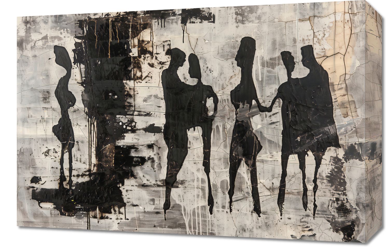 Obraz 60x40cm Szarzy Ludzie