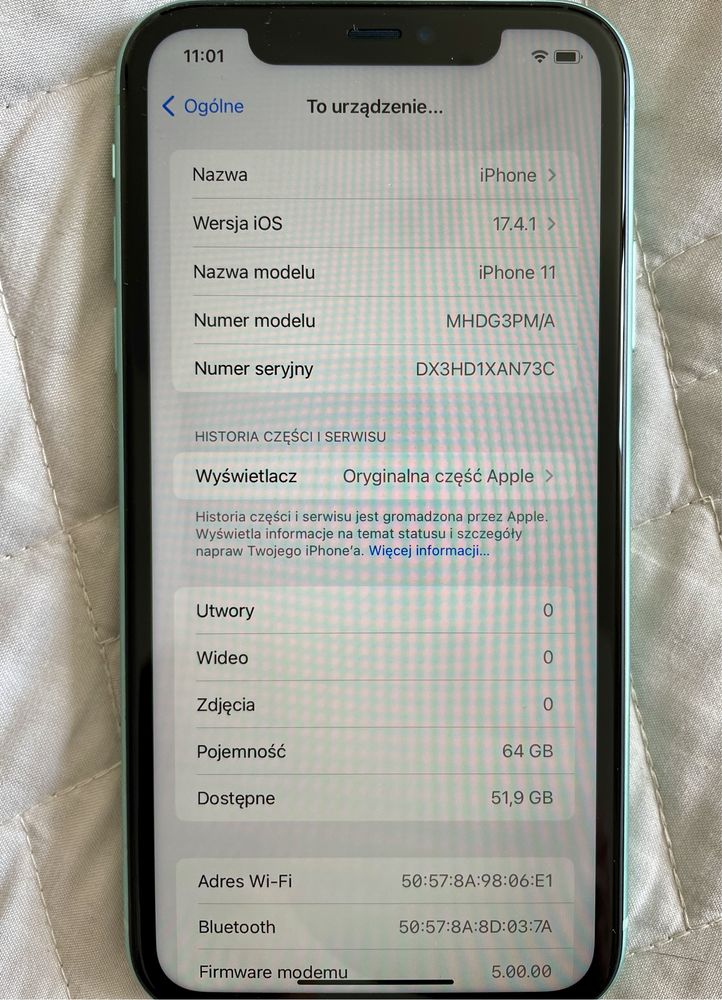 iPhone 11 64GB zielony ideał