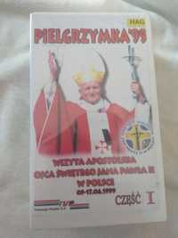 VHS kaseta zestaw pielgrzymka 1999 papieża Jan Paweł II Karol Wojtyła