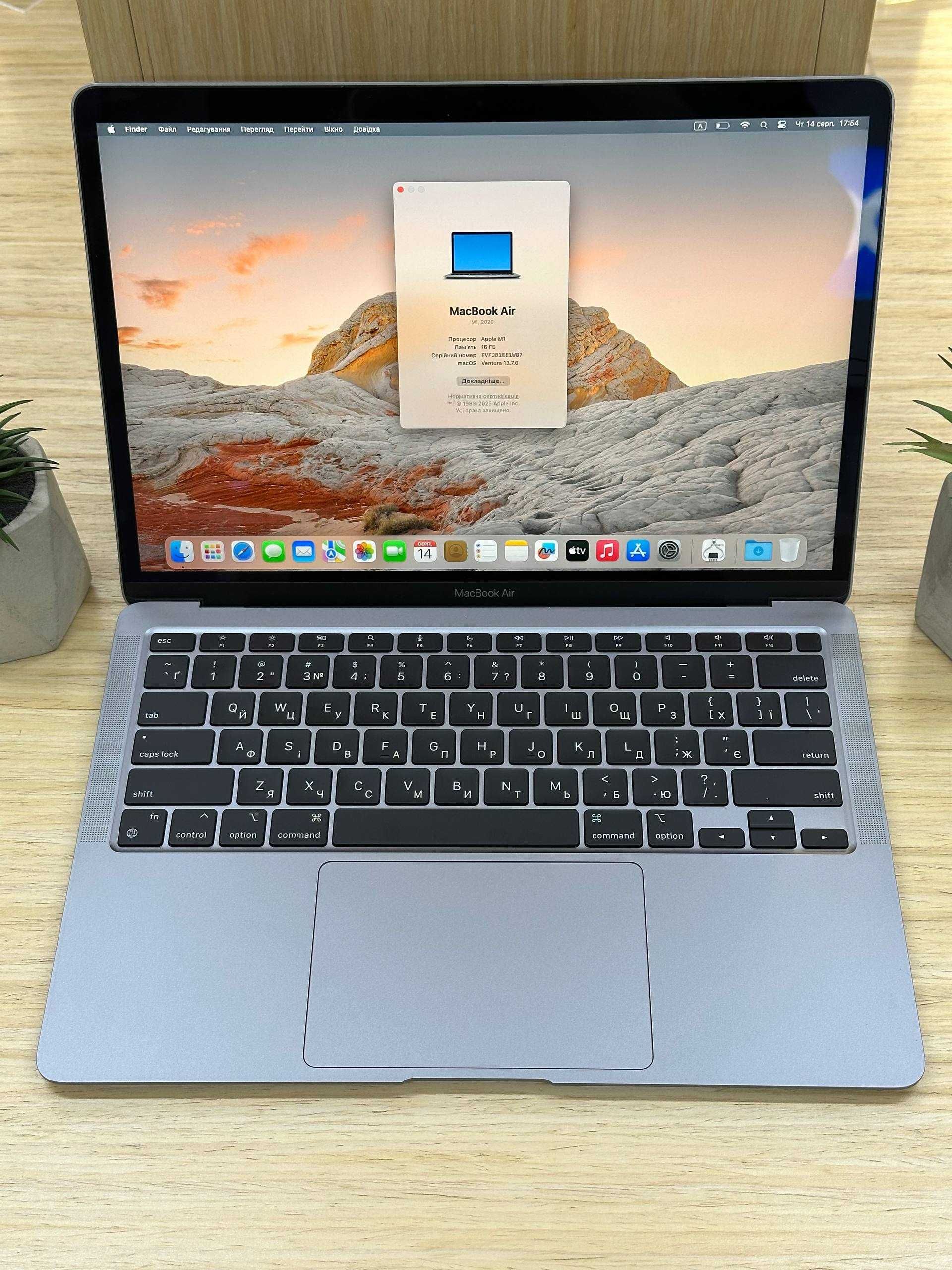 /8222/ MacBook Air M1 13" 7GPU/16GB/256GB Space Gray  Обмін Гарантія