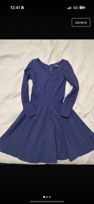 Elastyczna elegancka sukienka z długim rękawem (sukienkowo)