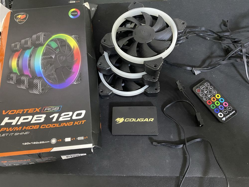 Cougar rgb vortex hpb 120 cooling kit кулер для корпусу rgb