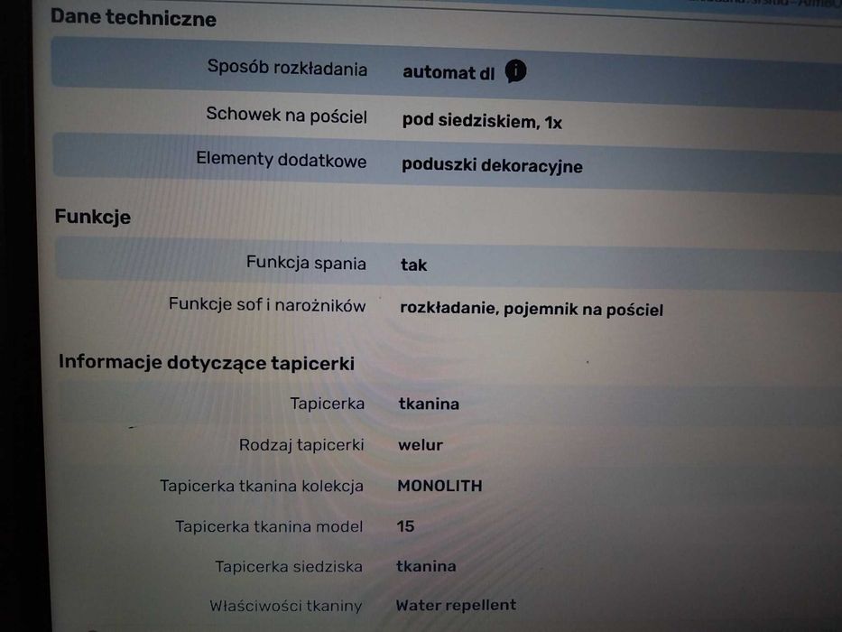 Sofa Madeira 3-osobowa rozkładana z funkcją spania