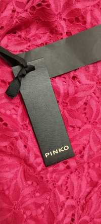 Pinko kombinezon koronkowy plus narzutka