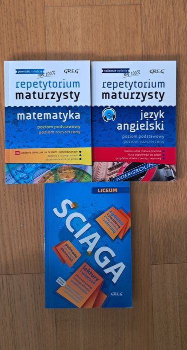 Repetytorium maturzysty matenatyka język angielski i ściąga polski
