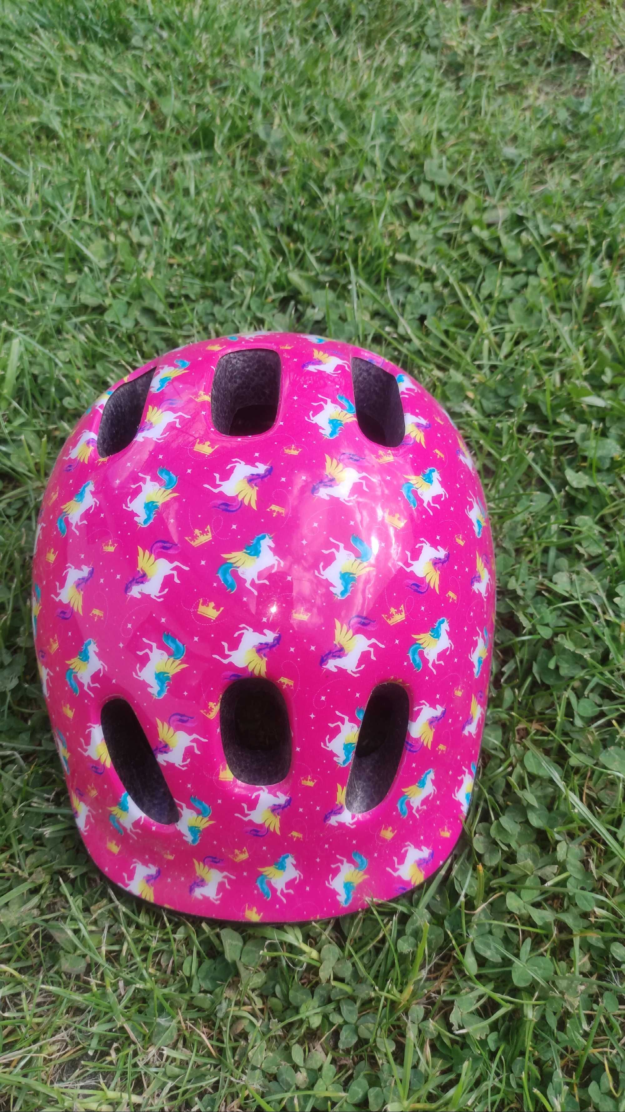 Kask rowerowy różowy dla dziewczynki