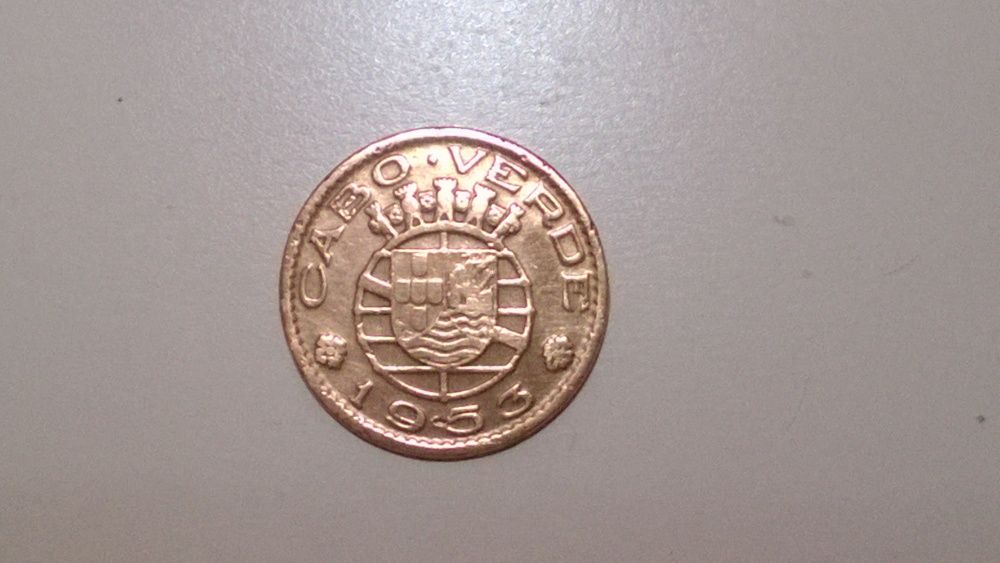 Portugal-Cabo Verde 1$00 de 1953, rara