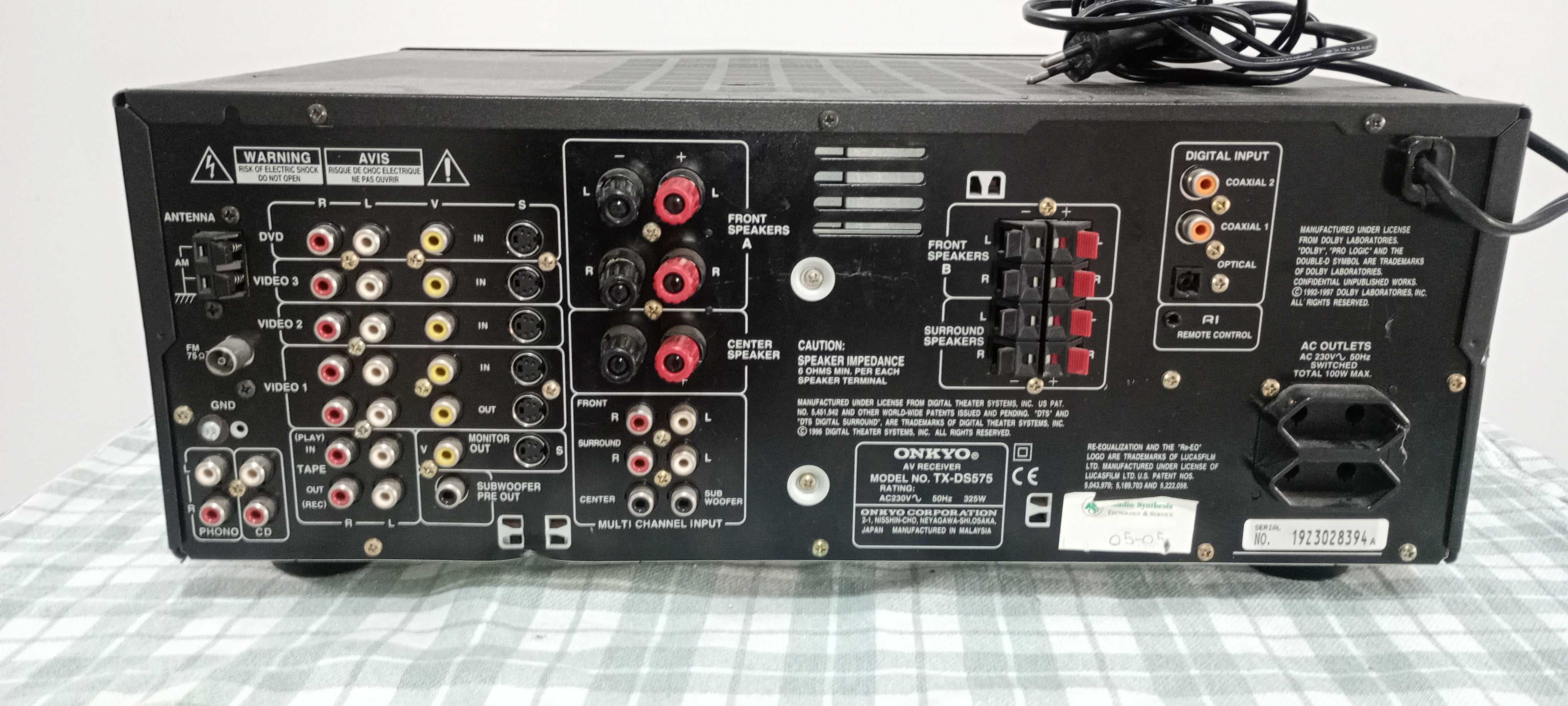 ONKYO TX-DS575X Receiver HiFi Stereo Home Theater 5.1 Amplificador