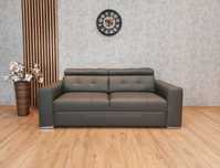 Rozkładana kanapa z włoskiej skóry sofa skóra naturalna zagłówki