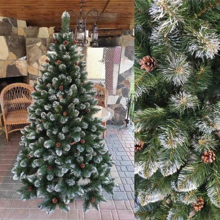 ‼️ Елка новогодняя искусственная со снегом с шишками, ёлочка, ель.Дроп