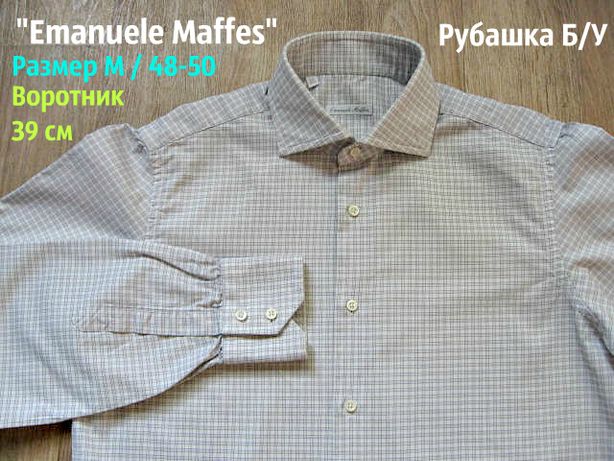 Рубашка в клетку мужская Emanuele Maffes Длинный рукав Б/У размер М