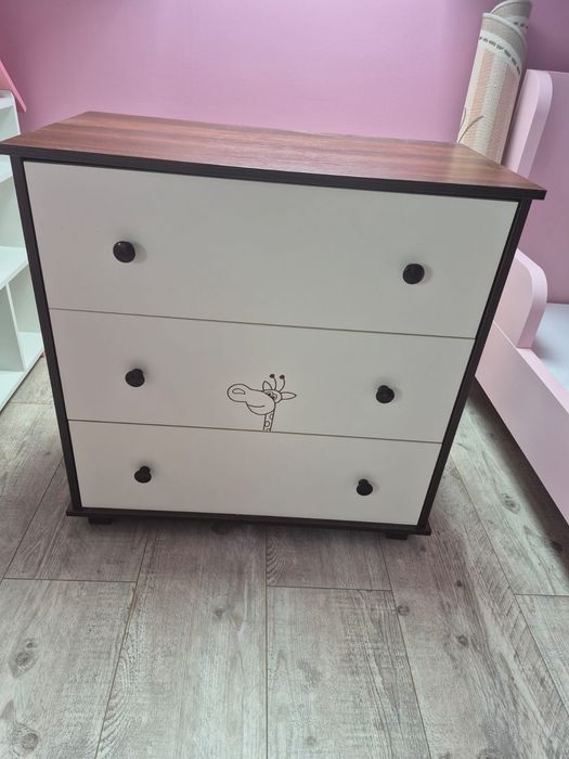 Komplet łóżeczko i komoda Klupś